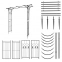 Flat Roof Wrought Iron Arches Plant Climbing Frame 